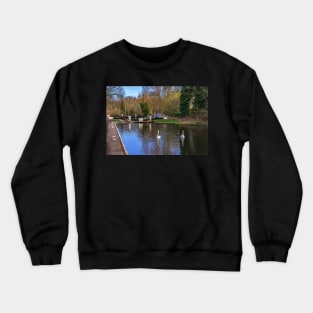 Swans At Greenham Lock Crewneck Sweatshirt